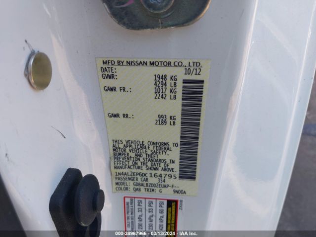 Photo 8 VIN: 1N4AL2EP6DC164795 - NISSAN ALTIMA 