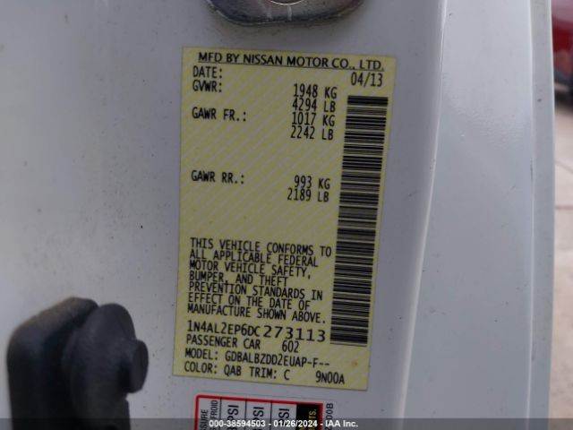 Photo 8 VIN: 1N4AL2EP6DC273113 - NISSAN ALTIMA 