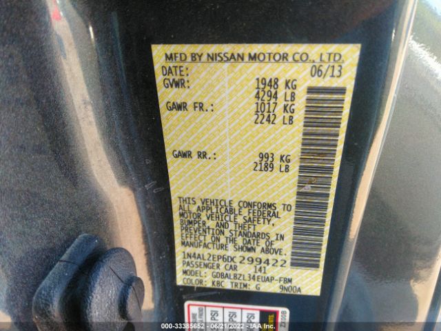 Photo 8 VIN: 1N4AL2EP6DC299422 - NISSAN ALTIMA 