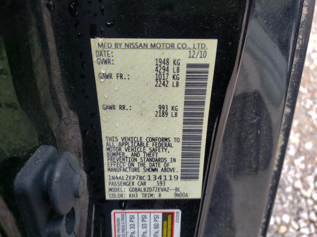 Photo 9 VIN: 1N4AL2EP7BC134119 - NISSAN ALTIMA S 