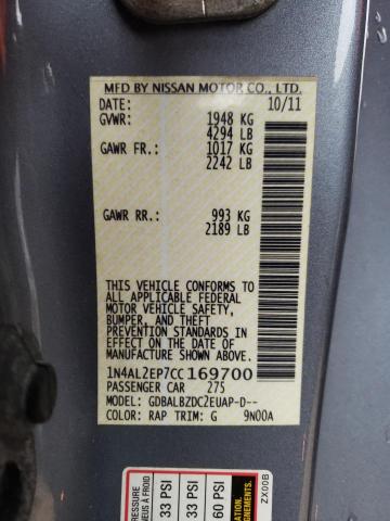 Photo 12 VIN: 1N4AL2EP7CC169700 - NISSAN ALTIMA S 