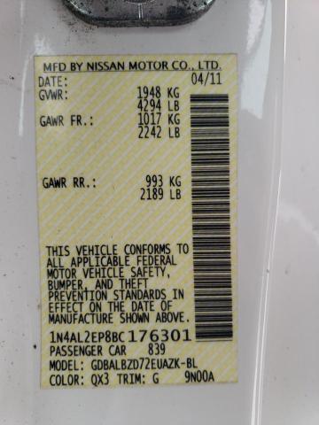 Photo 11 VIN: 1N4AL2EP8BC176301 - NISSAN ALTIMA 