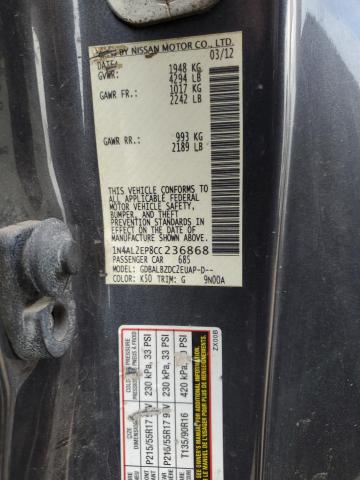 Photo 12 VIN: 1N4AL2EP8CC236868 - NISSAN ALTIMA S 