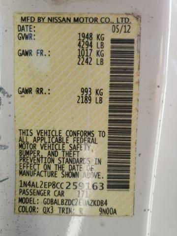Photo 11 VIN: 1N4AL2EP8CC259163 - NISSAN ALTIMA 