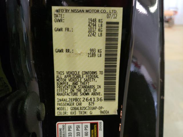 Photo 9 VIN: 1N4AL2EP8CC264136 - NISSAN ALTIMA S 