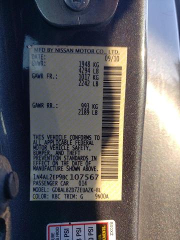 Photo 12 VIN: 1N4AL2EP9BC107567 - NISSAN ALTIMA 