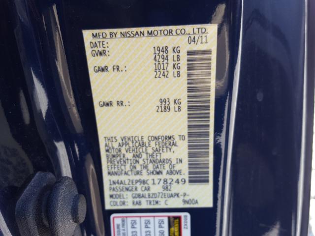 Photo 9 VIN: 1N4AL2EP9BC178249 - NISSAN ALTIMA S 