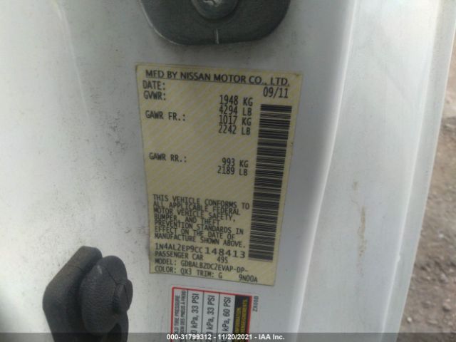 Photo 8 VIN: 1N4AL2EP9CC148413 - NISSAN ALTIMA 