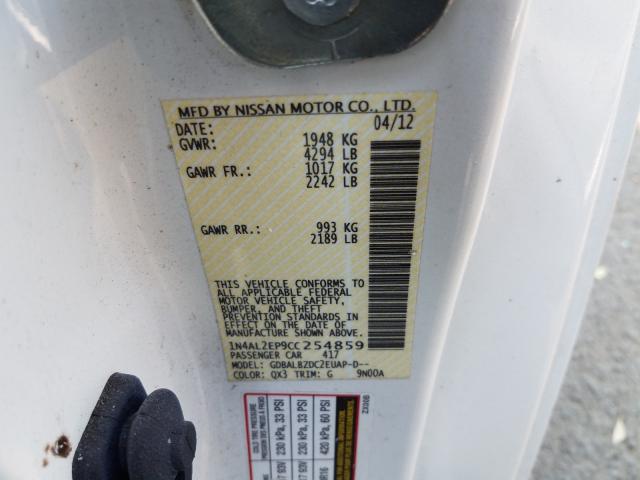 Photo 9 VIN: 1N4AL2EP9CC254859 - NISSAN ALTIMA S 