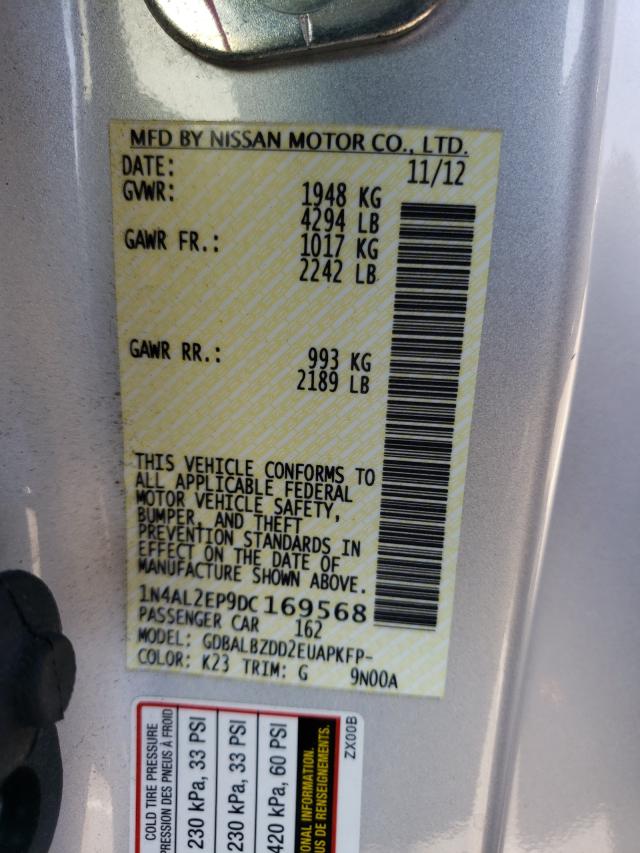 Photo 9 VIN: 1N4AL2EP9DC169568 - NISSAN ALTIMA S 