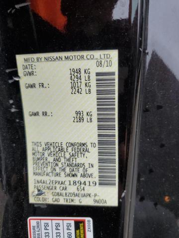 Photo 12 VIN: 1N4AL2EPXAC189419 - NISSAN ALTIMA S 