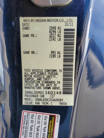 Photo 11 VIN: 1N4AL2EPXCC160148 - NISSAN ALTIMA 