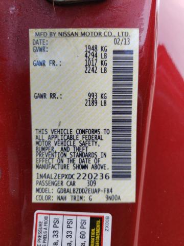 Photo 9 VIN: 1N4AL2EPXDC220236 - NISSAN ALTIMA S 