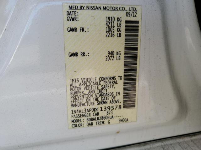 Photo 11 VIN: 1N4AL3AP0DC139578 - NISSAN ALTIMA 2.5 