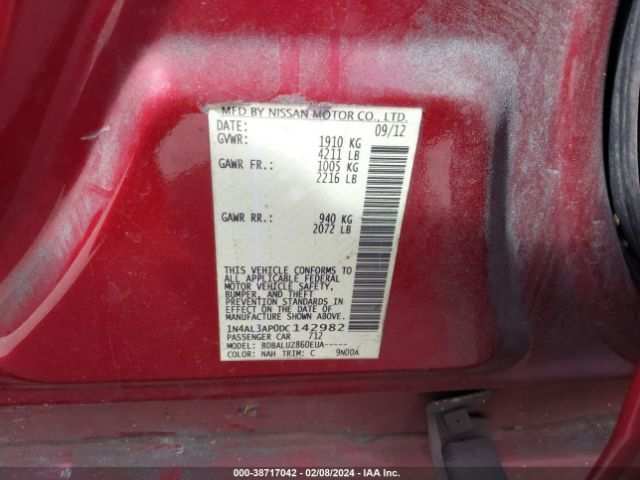 Photo 8 VIN: 1N4AL3AP0DC142982 - NISSAN ALTIMA 