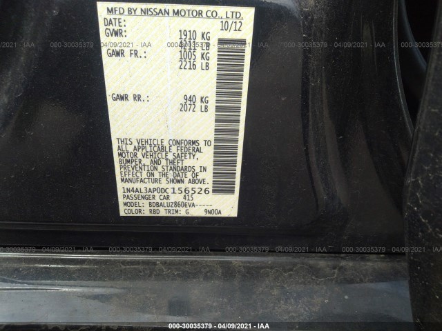 Photo 8 VIN: 1N4AL3AP0DC156526 - NISSAN ALTIMA 