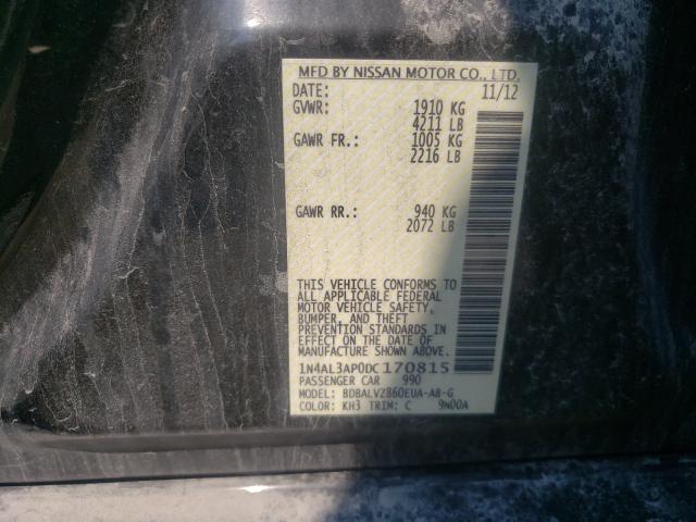 Photo 9 VIN: 1N4AL3AP0DC170815 - NISSAN ALTIMA 2.5 