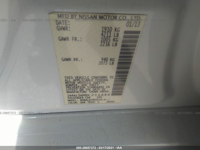 Photo 8 VIN: 1N4AL3AP0DC211444 - NISSAN ALTIMA 