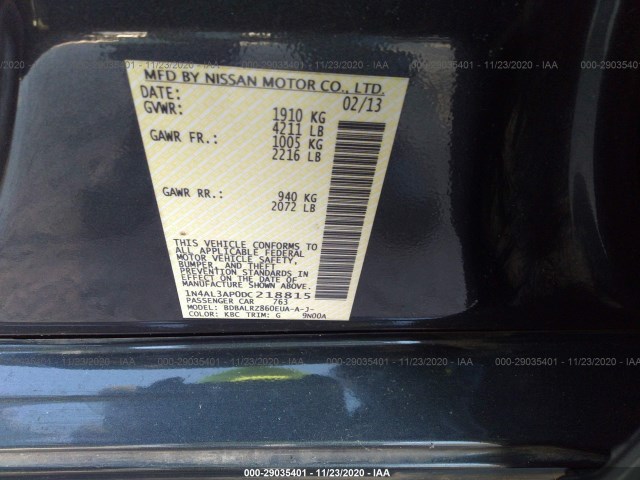 Photo 8 VIN: 1N4AL3AP0DC218815 - NISSAN ALTIMA 