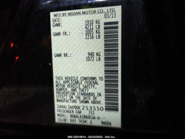 Photo 8 VIN: 1N4AL3AP0DC253550 - NISSAN ALTIMA 