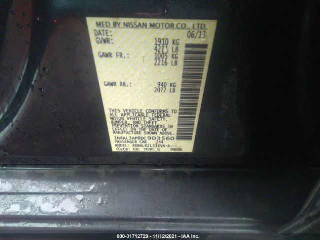 Photo 8 VIN: 1N4AL3AP0DC903560 - NISSAN ALTIMA 