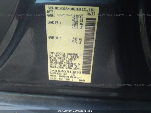 Photo 8 VIN: 1N4AL3AP0DC913893 - NISSAN ALTIMA 