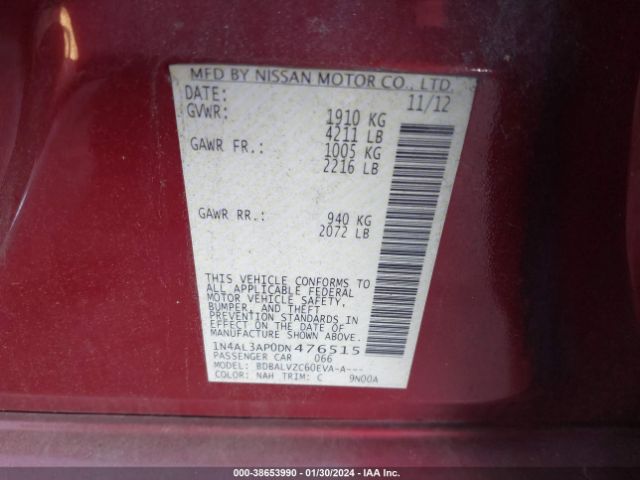 Photo 8 VIN: 1N4AL3AP0DN476515 - NISSAN ALTIMA 