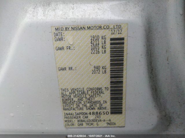 Photo 8 VIN: 1N4AL3AP0DN488650 - NISSAN ALTIMA 