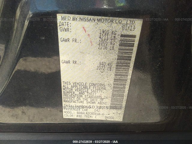 Photo 8 VIN: 1N4AL3AP0DN503275 - NISSAN ALTIMA 