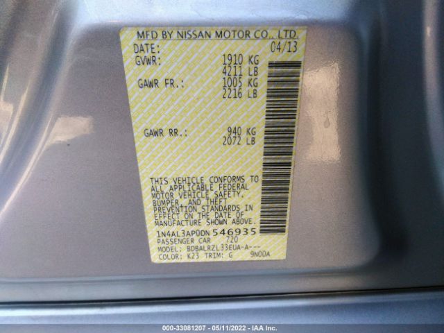 Photo 8 VIN: 1N4AL3AP0DN546935 - NISSAN ALTIMA 