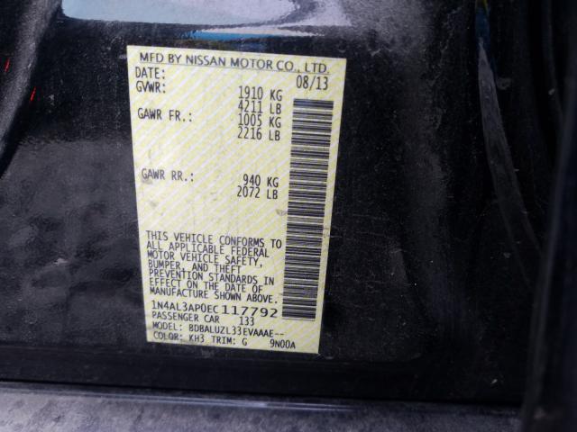 Photo 9 VIN: 1N4AL3AP0EC117792 - NISSAN ALTIMA 2.5 