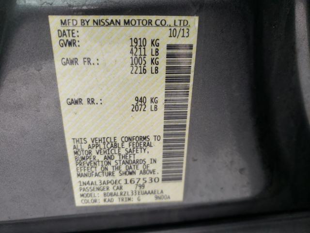 Photo 9 VIN: 1N4AL3AP0EC167530 - NISSAN ALTIMA 2.5 