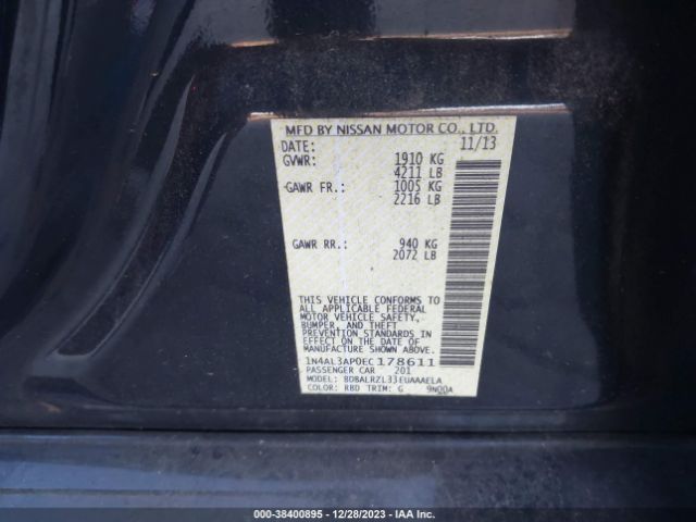 Photo 8 VIN: 1N4AL3AP0EC178611 - NISSAN ALTIMA 