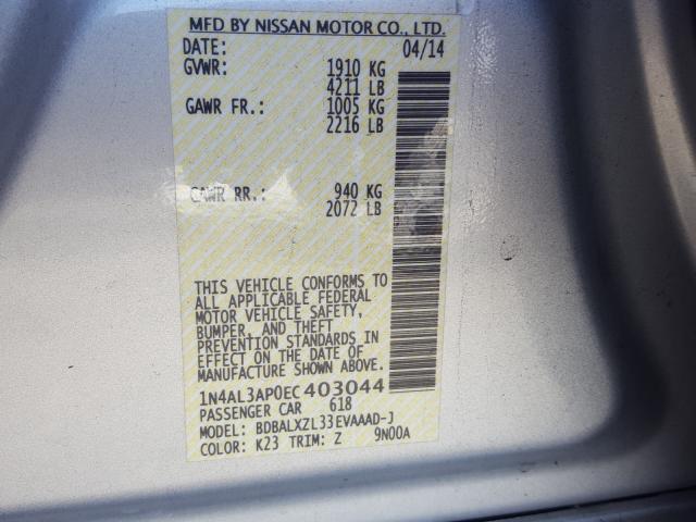 Photo 9 VIN: 1N4AL3AP0EC403044 - NISSAN ALTIMA 2.5 