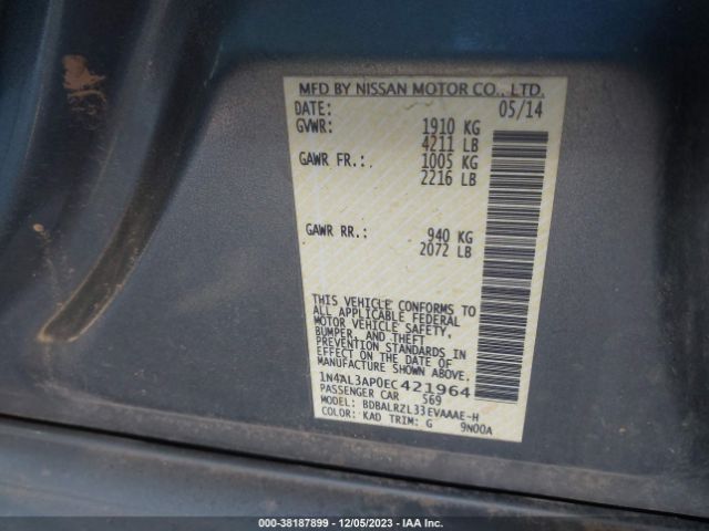 Photo 8 VIN: 1N4AL3AP0EC421964 - NISSAN ALTIMA 