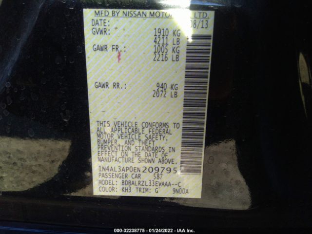 Photo 8 VIN: 1N4AL3AP0EN209795 - NISSAN ALTIMA 