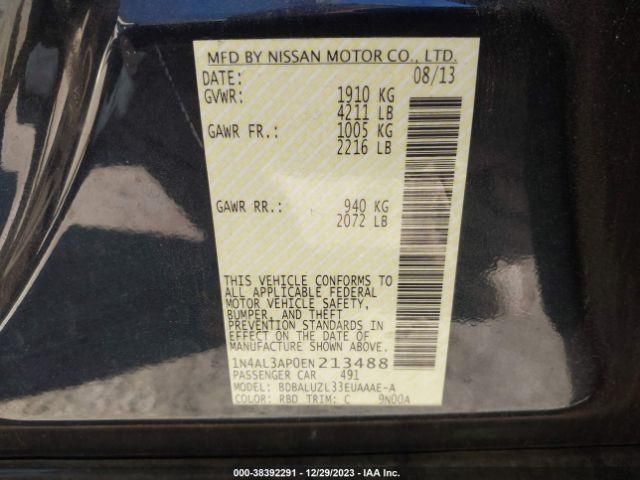 Photo 8 VIN: 1N4AL3AP0EN213488 - NISSAN ALTIMA 