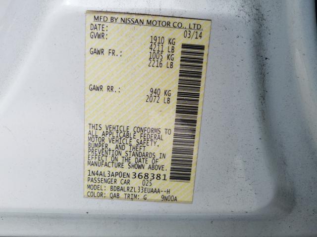 Photo 9 VIN: 1N4AL3AP0EN368381 - NISSAN ALTIMA 2.5 