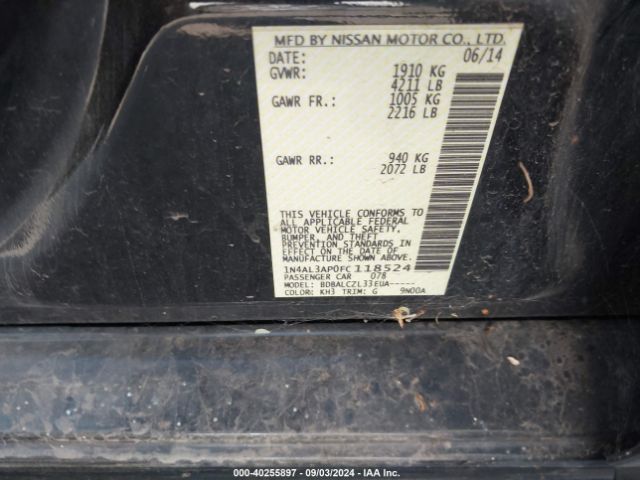 Photo 8 VIN: 1N4AL3AP0FC118524 - NISSAN ALTIMA 