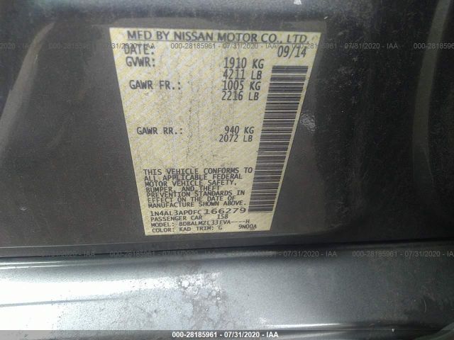 Photo 8 VIN: 1N4AL3AP0FC166279 - NISSAN ALTIMA 