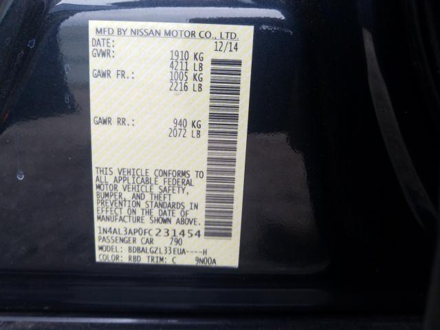 Photo 9 VIN: 1N4AL3AP0FC231454 - NISSAN ALTIMA 2.5 