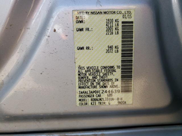 Photo 9 VIN: 1N4AL3AP0FC244639 - NISSAN ALTIMA 2.5 