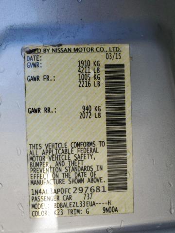 Photo 11 VIN: 1N4AL3AP0FC297681 - NISSAN ALTIMA 2.5 