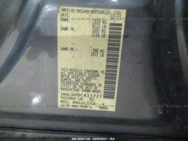 Photo 8 VIN: 1N4AL3AP0FC411727 - NISSAN ALTIMA 