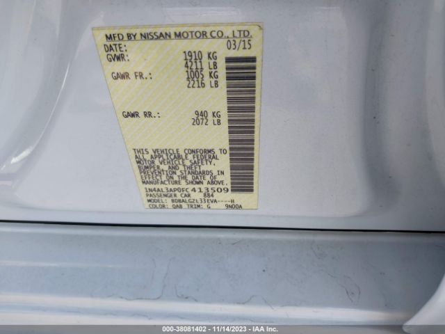 Photo 8 VIN: 1N4AL3AP0FC413509 - NISSAN ALTIMA 