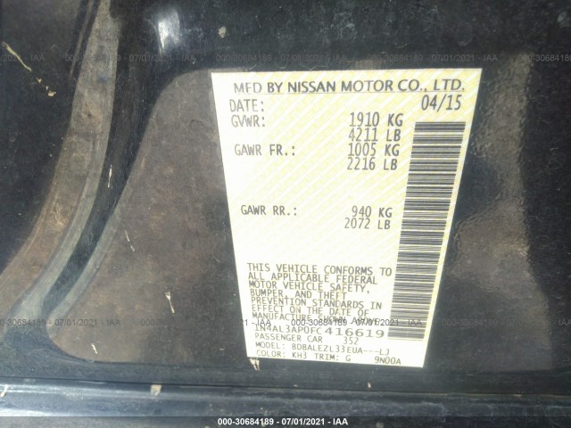 Photo 8 VIN: 1N4AL3AP0FC416619 - NISSAN ALTIMA 