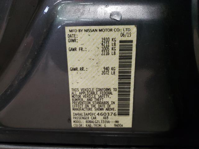 Photo 9 VIN: 1N4AL3AP0FC460376 - NISSAN ALTIMA 2.5 