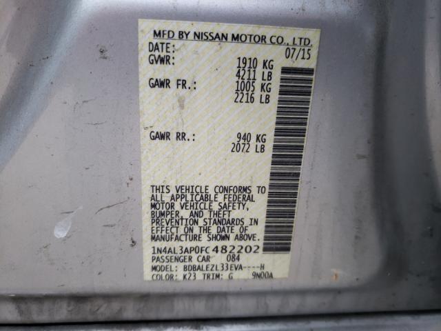 Photo 9 VIN: 1N4AL3AP0FC482202 - NISSAN ALTIMA 2.5 