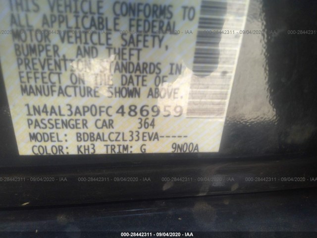 Photo 8 VIN: 1N4AL3AP0FC486959 - NISSAN ALTIMA 