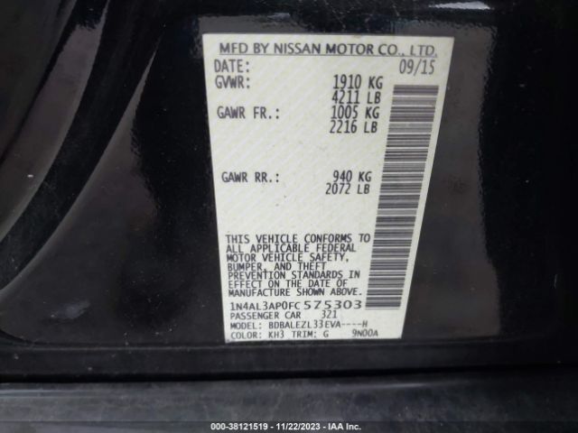 Photo 8 VIN: 1N4AL3AP0FC575303 - NISSAN ALTIMA 